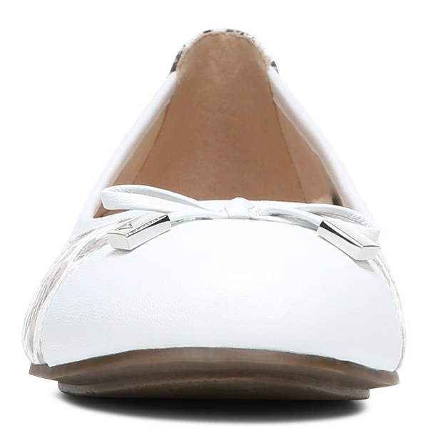 Vionic Flats Ireland - Minna Ballet Flat White Leopard - Womens Shoes Online | WNIGX-8457